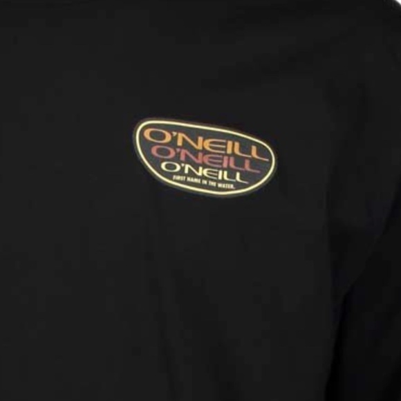 O'Neill Black Tee t-shirt Graphic Long Sleeve Pullover Top 100% Cotton - Picture 3 of 8
